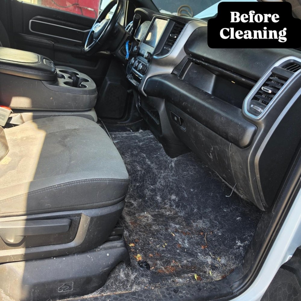 Truck interior after deep cleaning