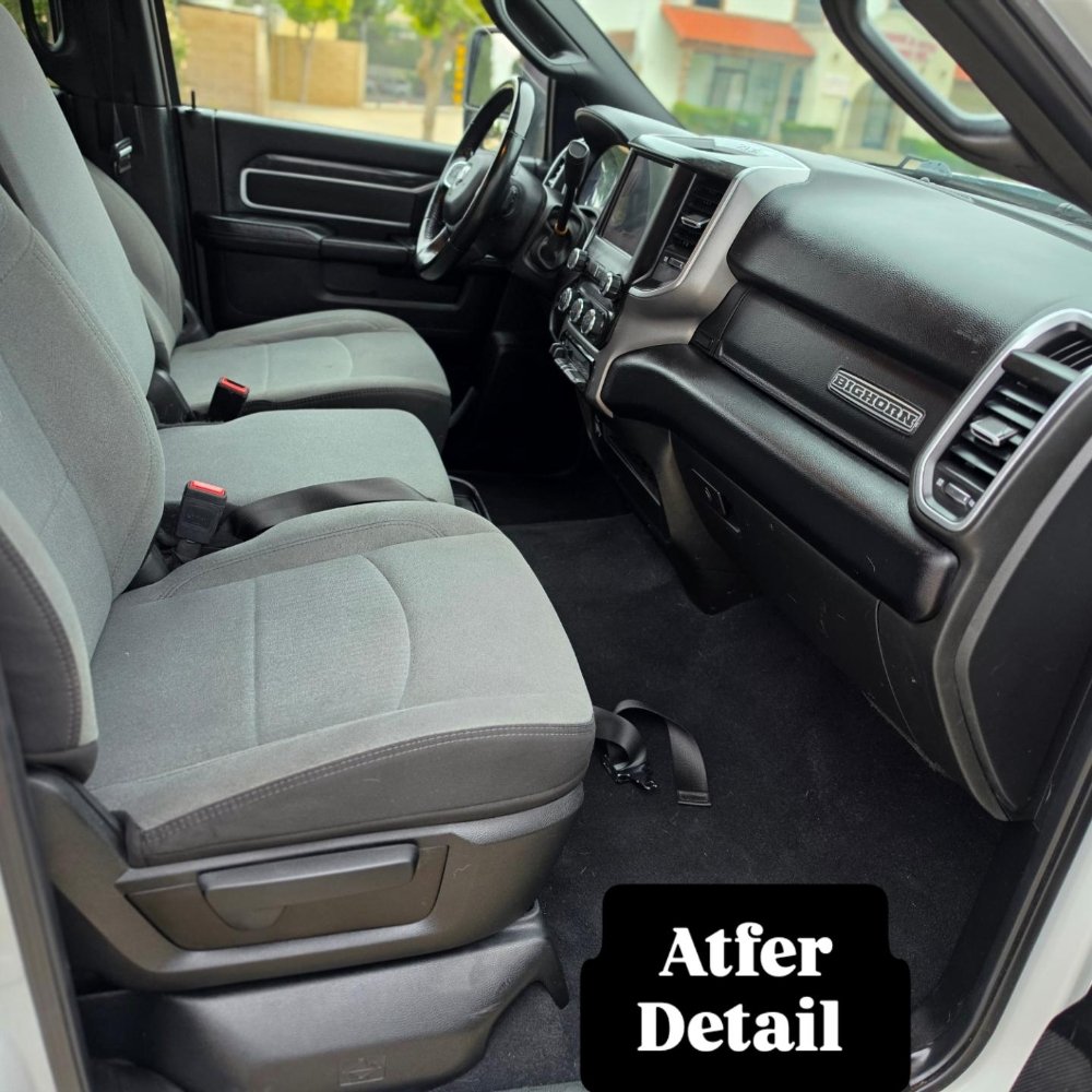 Pickup interior detailed front to back