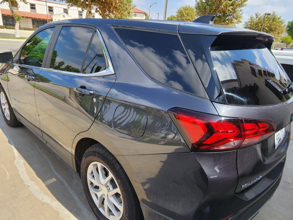 Gray Chevrolet Equinox after detail