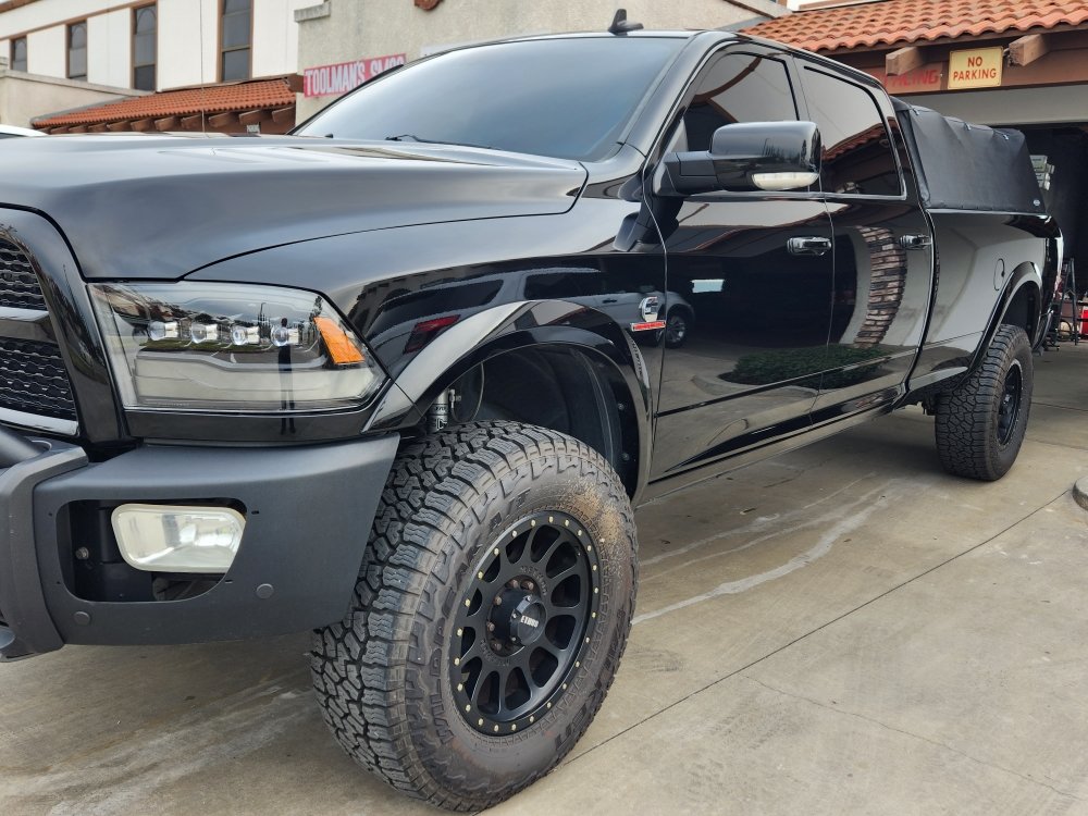 Vehicle with freshly installed window tint at the shop