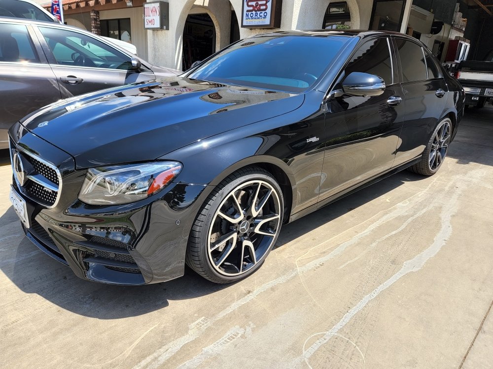 Luxury vehicle after detail work at the shop