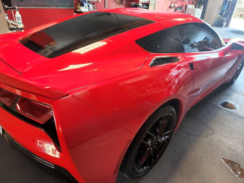 Luxury vehicle after detail work at the shop