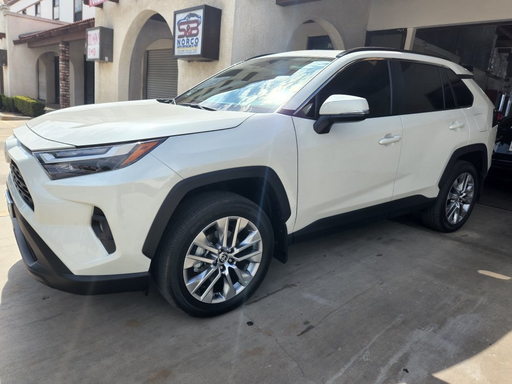 White Toyota RAV4 after detail