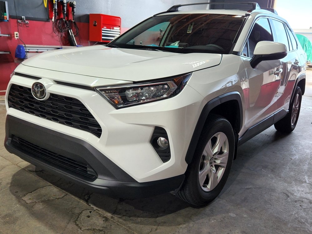 Toyota RAV4 crossover at the shop